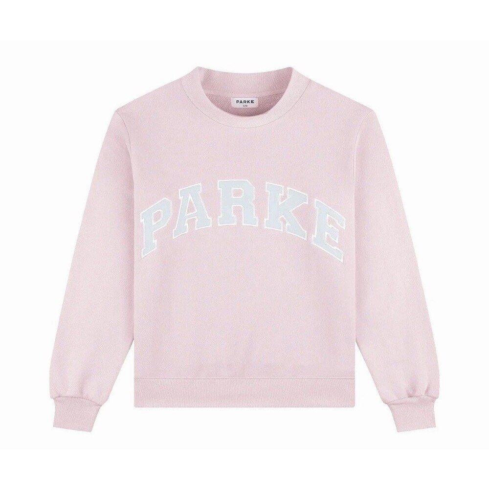 Parke Birthday Collection Varsity Mockneck in Cupcake L/XL Pink sweatshirt NEW